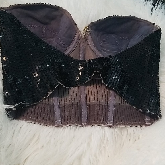 Black sequin chain corset - Picture 5 of 10